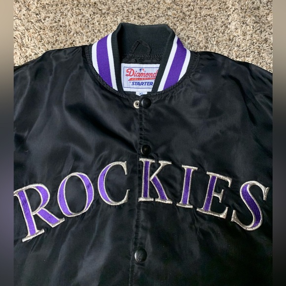 Vintage Starter Colorado Rockies Satin Jacket Men’s XL Diamond Collection MLB - Picture 3 of 9